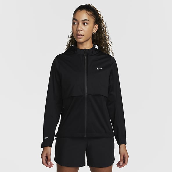 Black rain jacket nike online